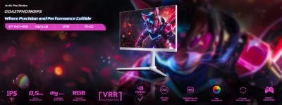 Gameon Goa27fhd190ips Artic Pro Series 27’’ Fhd 190hz Mprt 0.5ms Fast Ips Gaming Monitor (support Ps5) - White