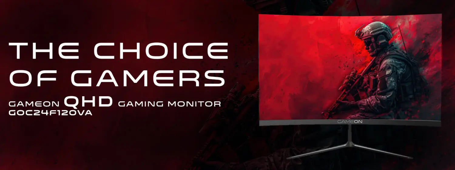 Gameon Goc24f120va Pro Series 24’’ Fhd 120hz Mprt 1ms Hdmi 2.1 Va Panel Curved Gaming Monitor (supports Ps5) - Black