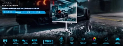 Gameon Goa24fhd190ips Artic Pro Series 24’’ Fhd 190hz Mprt 0.5ms Fast Ips Gaming Monitor (support Ps5) - White