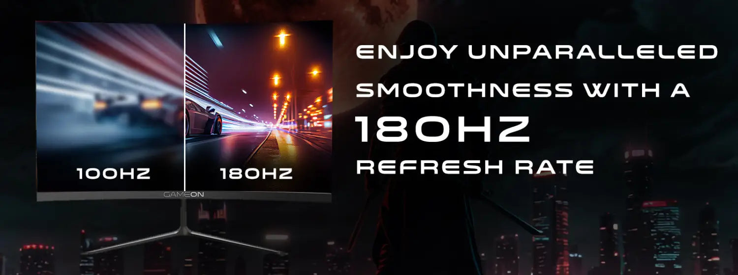 Gameon Goc24f180va Pro Series 24’’ Fhd 180hz Mprt 0.5ms Hdmi 2.1 Va Panel Curved Gaming Monitor (supports Ps5) - Black