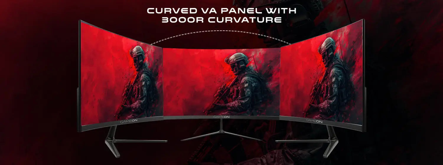 Gameon Goc24f120va Pro Series 24’’ Fhd 120hz Mprt 1ms Hdmi 2.1 Va Panel Curved Gaming Monitor (supports Ps5) - Black