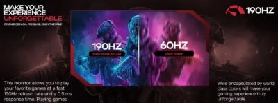 Gameon Gom27fhd190ips Midnight Pro x Series 27’’ Fhd 190hz Mprt 0.5ms Fast Ips Gaming Monitor (support Ps5) with Stand