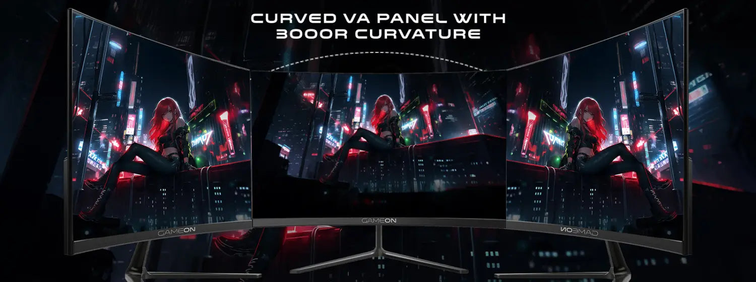 Gameon Goc27f120va Pro Series 27’’ Fhd 120hz Mprt 1ms Hdmi 2.1 Va Panel Curved Gaming Monitor (supports Ps5) - Black