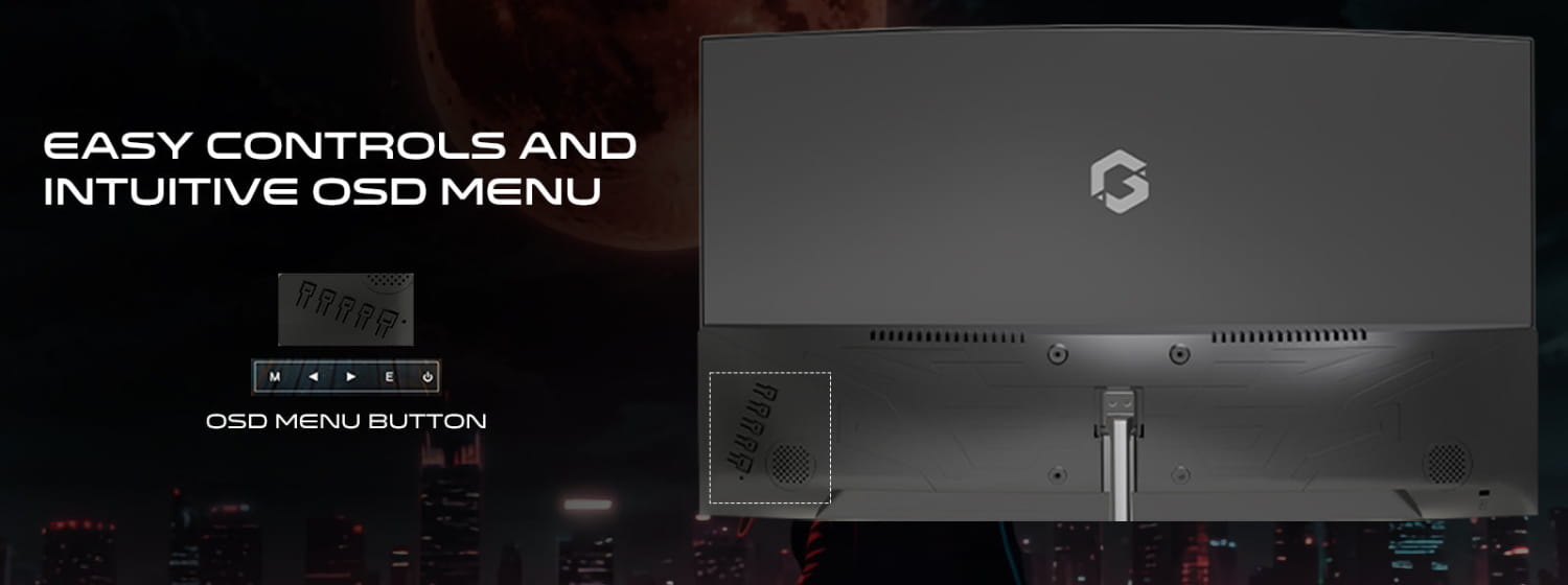 Gameon Goc24f180va Pro Series 24’’ Fhd 180hz Mprt 0.5ms Hdmi 2.1 Va Panel Curved Gaming Monitor (supports Ps5) - Black