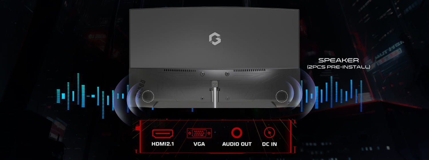 Gameon Goc27f120va Pro Series 27’’ Fhd 120hz Mprt 1ms Hdmi 2.1 Va Panel Curved Gaming Monitor (supports Ps5) - Black