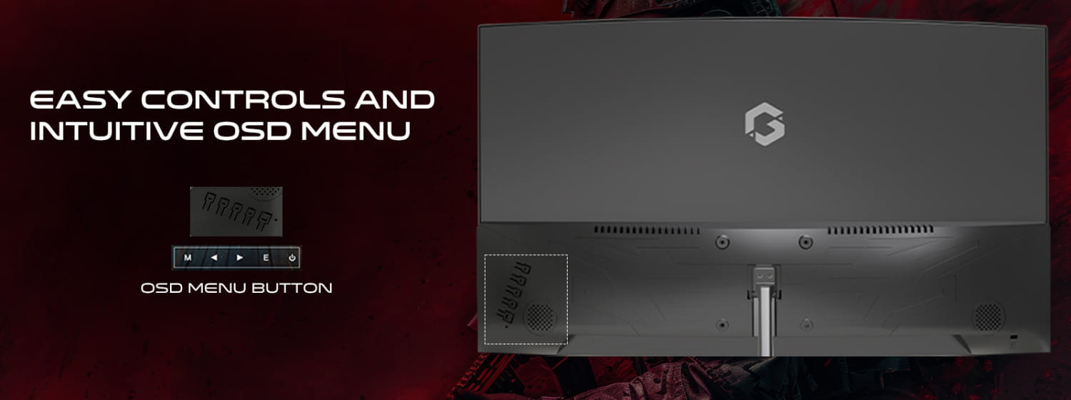 Gameon Goc24f120va Pro Series 24’’ Fhd 120hz Mprt 1ms Hdmi 2.1 Va Panel Curved Gaming Monitor (supports Ps5) - Black