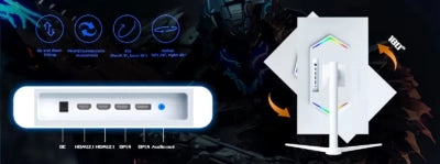 Gameon Goa27qhd240ips 2k Artic Pro Series 27’’ Qhd 240hz Mprt 0.3ms Fast Ips Gaming Monitor (support Ps5) - White