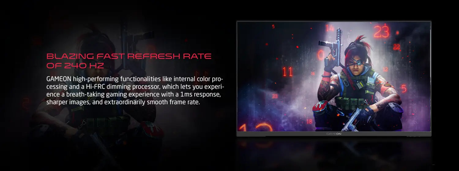 Gameon Gop32fhd240va Premium Series 32’’ Fhd 240hz 1ms Hdmi 2.1 Va Panel Gaming Monitor (supports Ps5) - Black