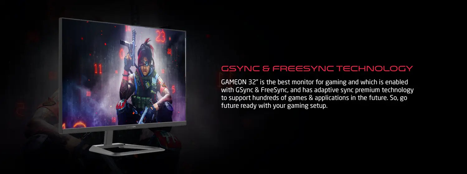Gameon Gop32fhd240va Premium Series 32’’ Fhd 240hz 1ms Hdmi 2.1 Va Panel Gaming Monitor (supports Ps5) - Black