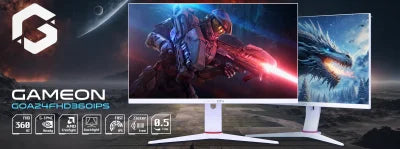 Gameon Goa24fhd360ips Artic Pro Series 24’’ Fhd Gaming Monitor 360hz Refresh Rate 0.5ms Mprt Hdmi 2.1 Fast Ips Panel