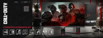 Call of Duty Officially Licensed Cod27fhd180ips 27 Inch Gaming Monitor - Fhd 1080p Gaming Monitor 180hz Ips 0.5ms