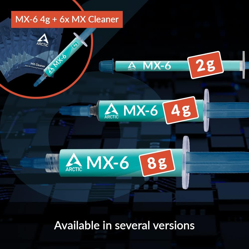 ARCTIC MX 6 (4 g incl. 6 MX Cleaner) Ultimate Performance Thermal Paste for CPU