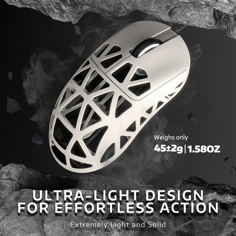 Attack Shark R2 Magnesium Alloy Paw3950 Gaming Mouse 8k - White - Mouse’s