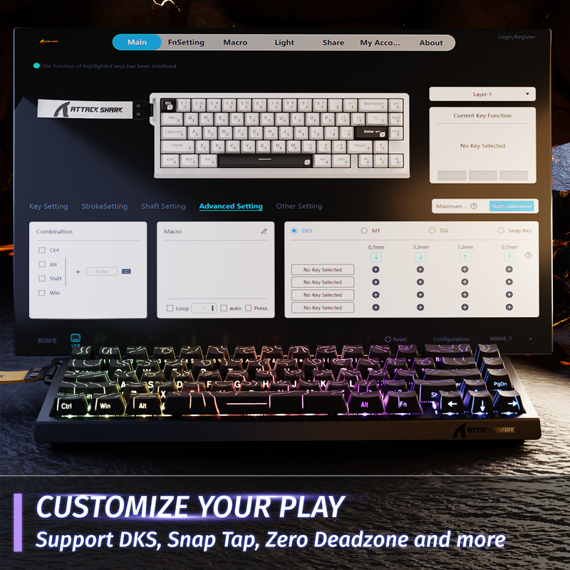 Attack Shark X68 he Rapid Trigger Keyboard Magnetic Switch