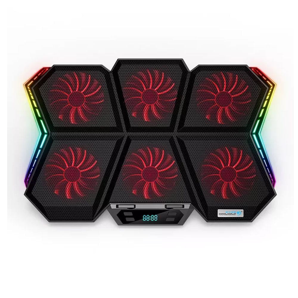 COOLCOLD K40 RGB Laptop Cooler 6 fan Cooling Stands