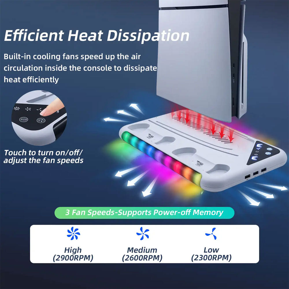 DOBE TP5 3557 Multifunctional Cooling Stand Controller Charger Headphone Hook