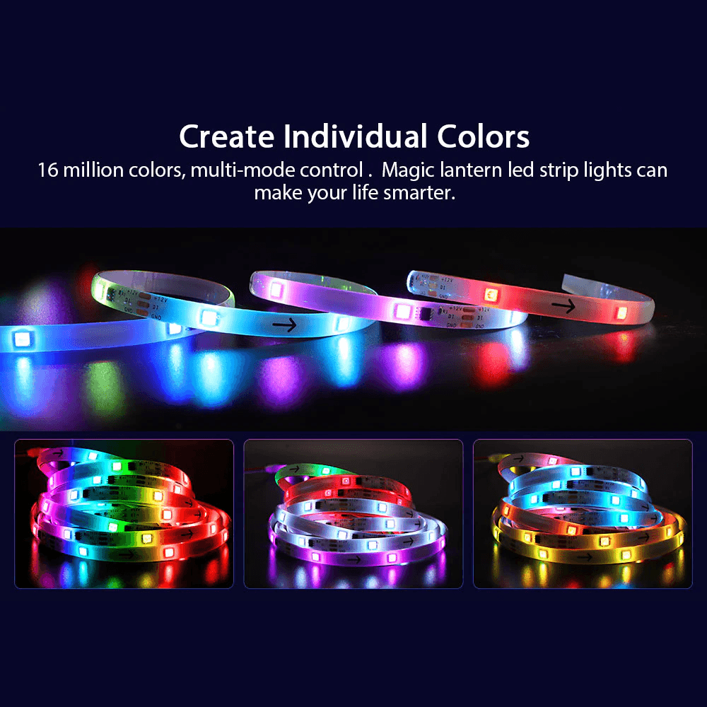 Dream Color LED Strip Lights with Remote Controller Waterproof Lightning