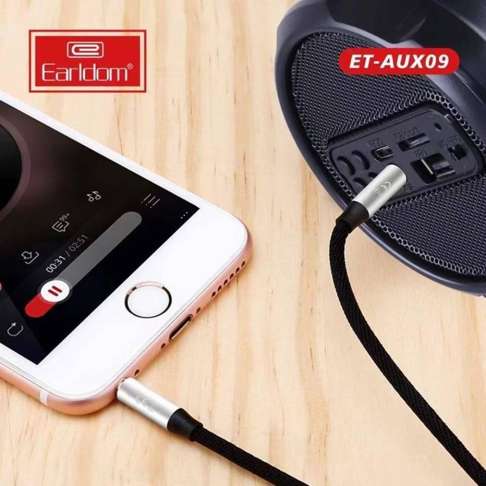 Earldom 3 In 1 Type C ET AUX09 Aux Cable (1000ml Black/Silver) Cables & Chargers