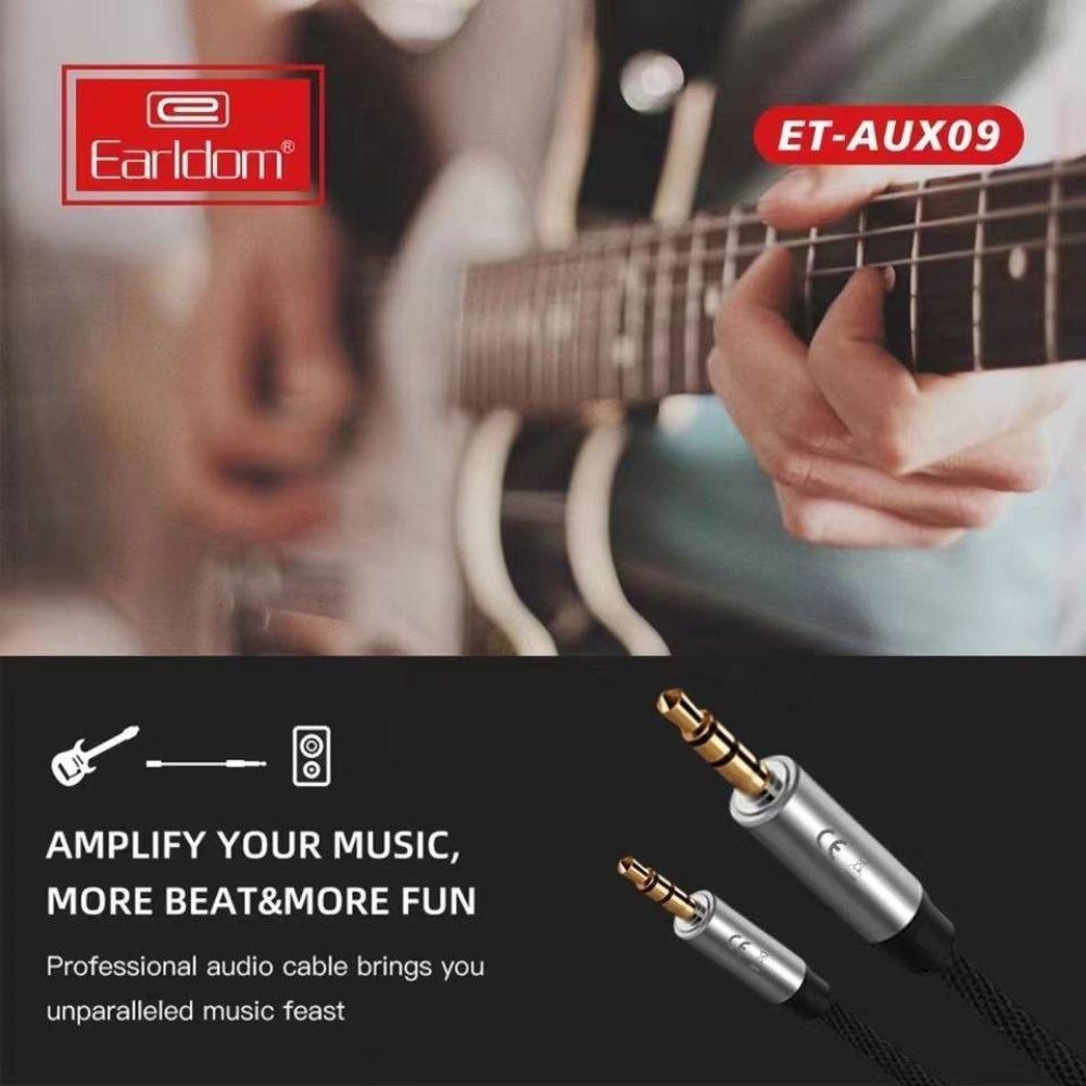 Earldom 3 In 1 Type C ET AUX09 Aux Cable (1000ml Black/Silver) Cables & Chargers