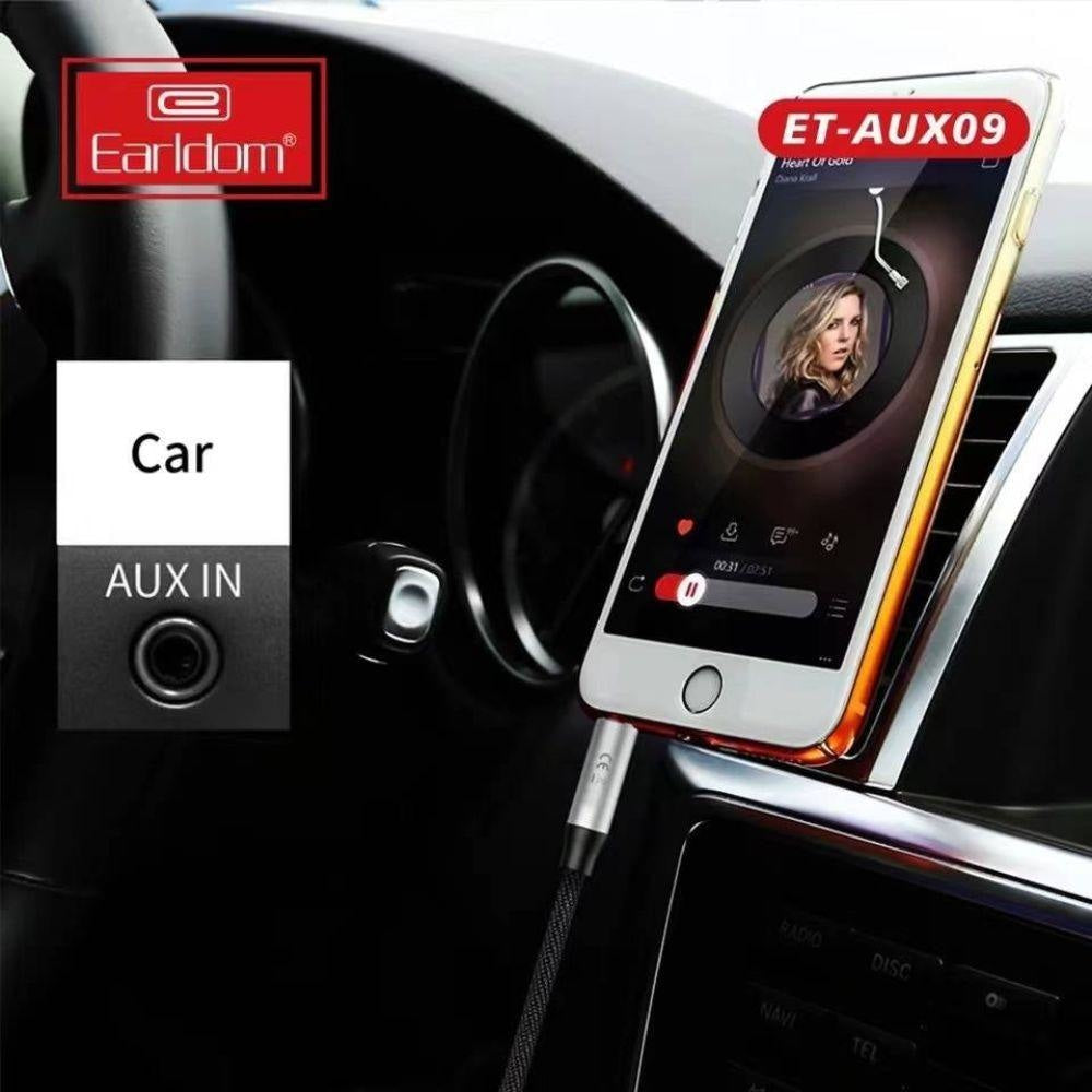 Earldom 3 In 1 Type C ET AUX09 Aux Cable (1000ml Black/Silver) Cables & Chargers