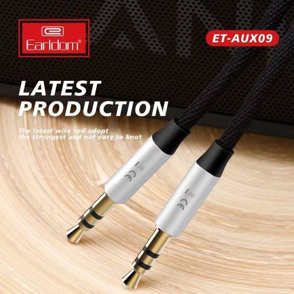 Earldom 3 In 1 Type C ET AUX09 Aux Cable (1000ml Black/Silver) Cables & Chargers