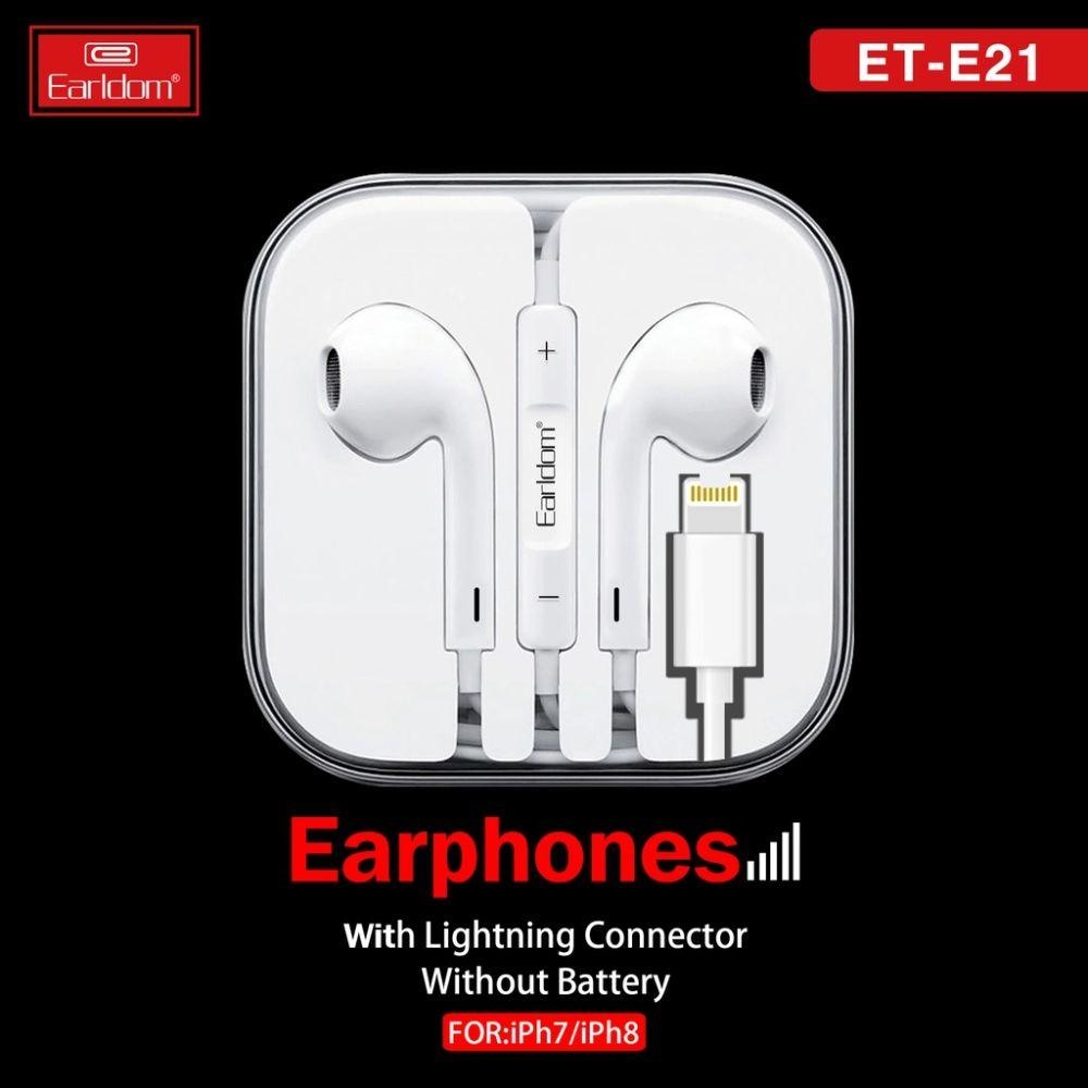 Earldom ET E21 iPhone Lightning Earphone Wired Audio