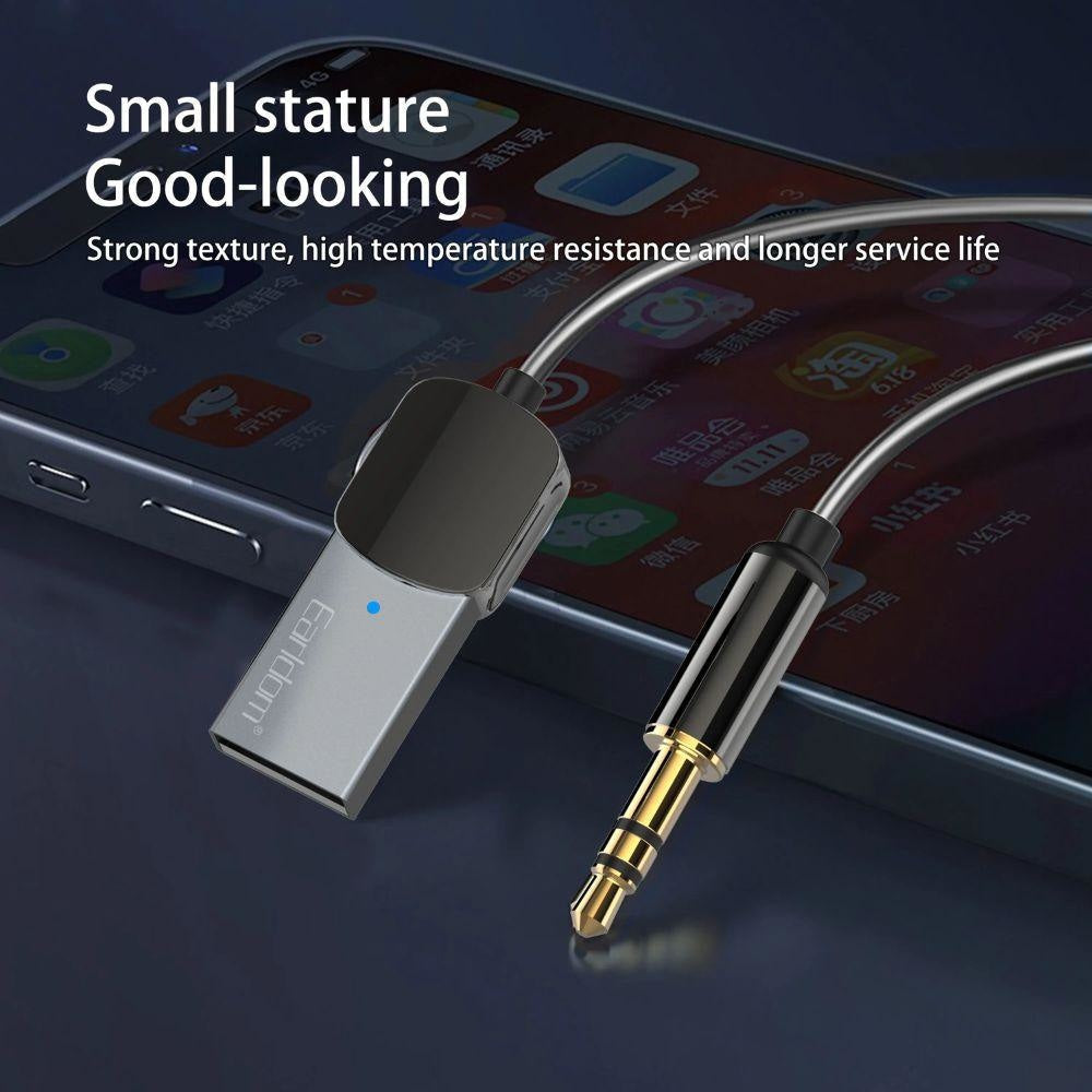 EARLDOM ET M64 Fashionable Design Aluminum Alloy 3.5mm AUX BT5.0 Car Usb