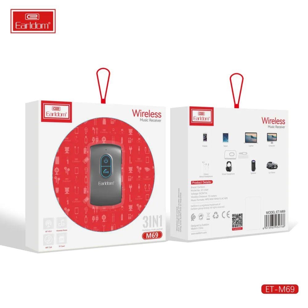 Earldom ET M69 Audio Adapter Music Stereo Player 3.5MM Car Aux Handsfree Car