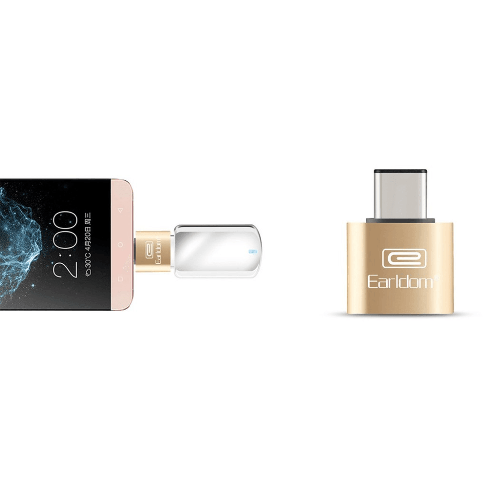 Earldom ET OT06 Type C Adapter Gold Cables & Chargers