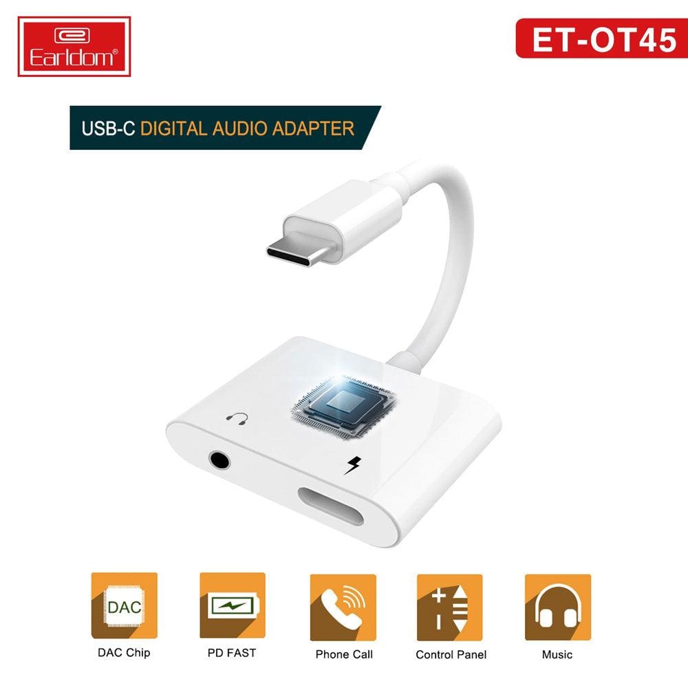 Earldom Type C Adapter Jack OT45 2in1 Cables & Chargers