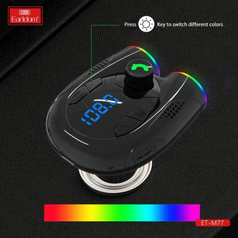 Earldom Wireless Car Kit 2 USB and Bluetooth Auditory Feast ET M77 Cables &