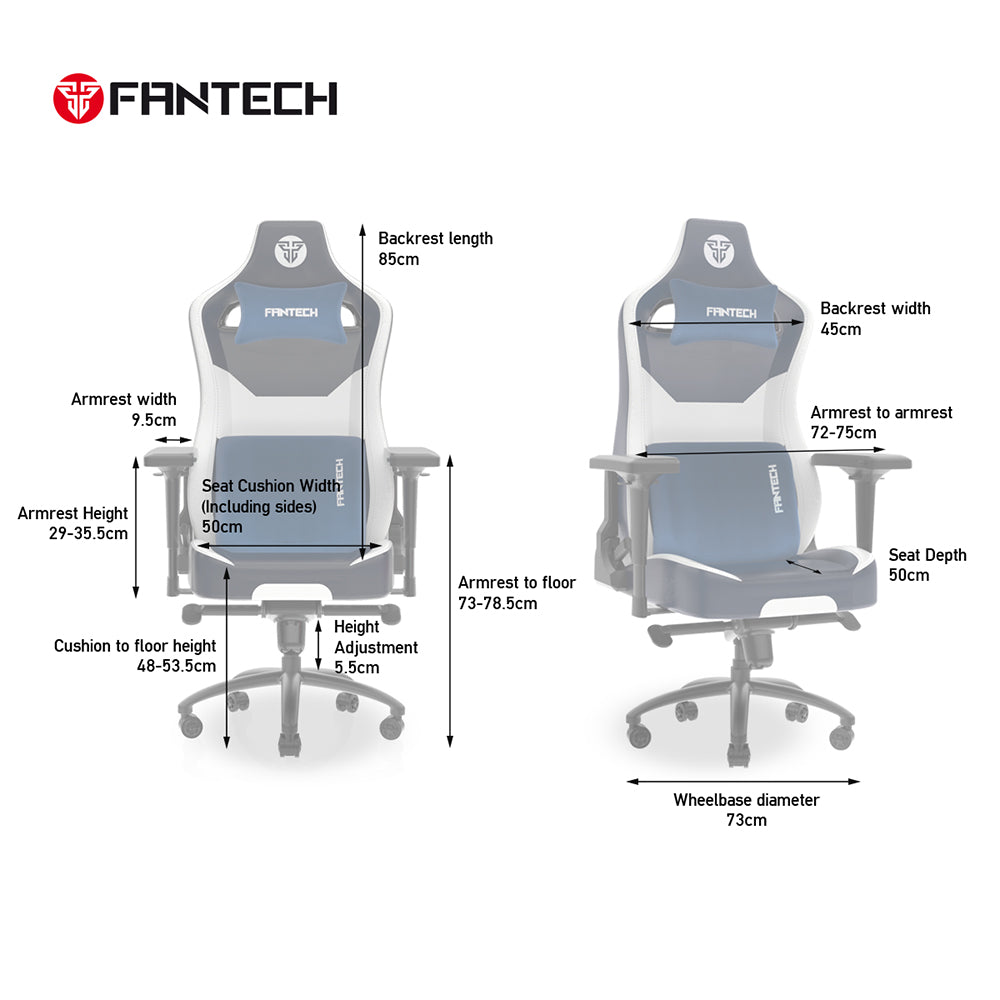 FANTECH ALPHA GC 283 GAMING CHAIR | Blue Desk & Chair