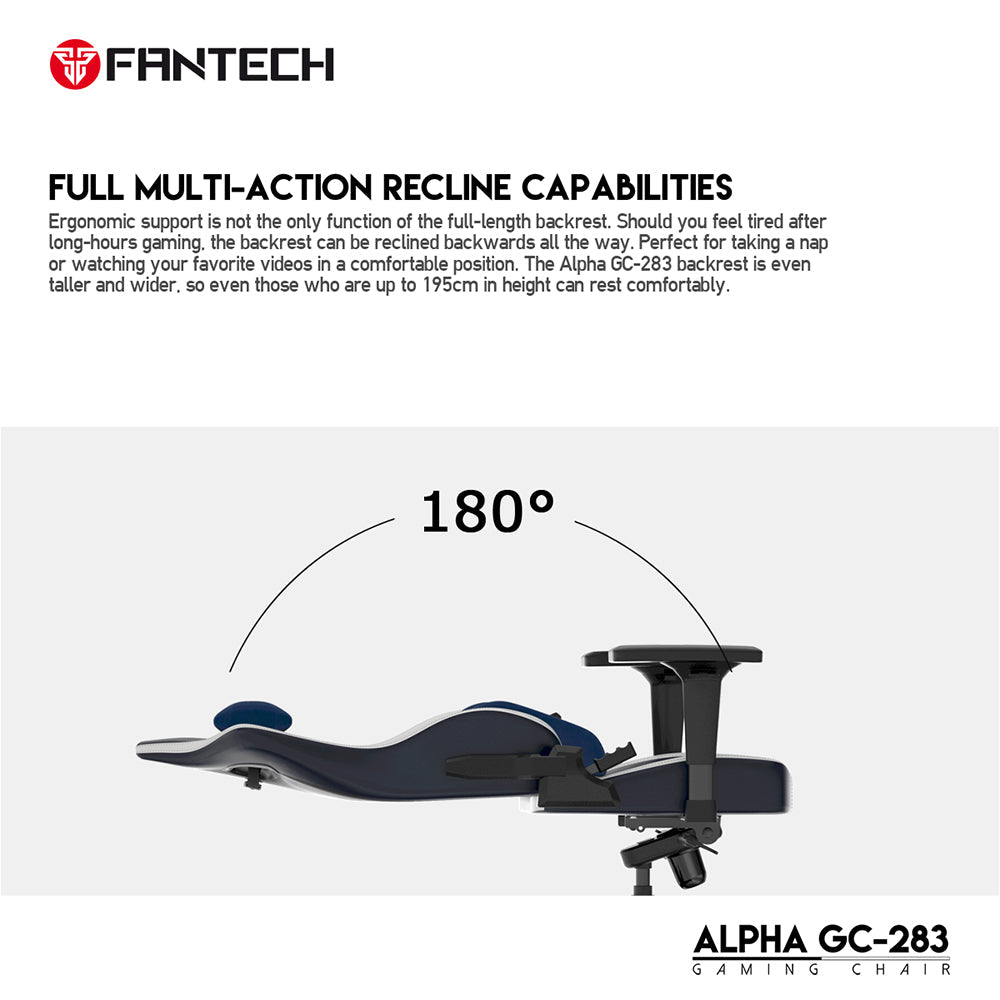 FANTECH ALPHA GC 283 GAMING CHAIR | Blue Desk & Chair