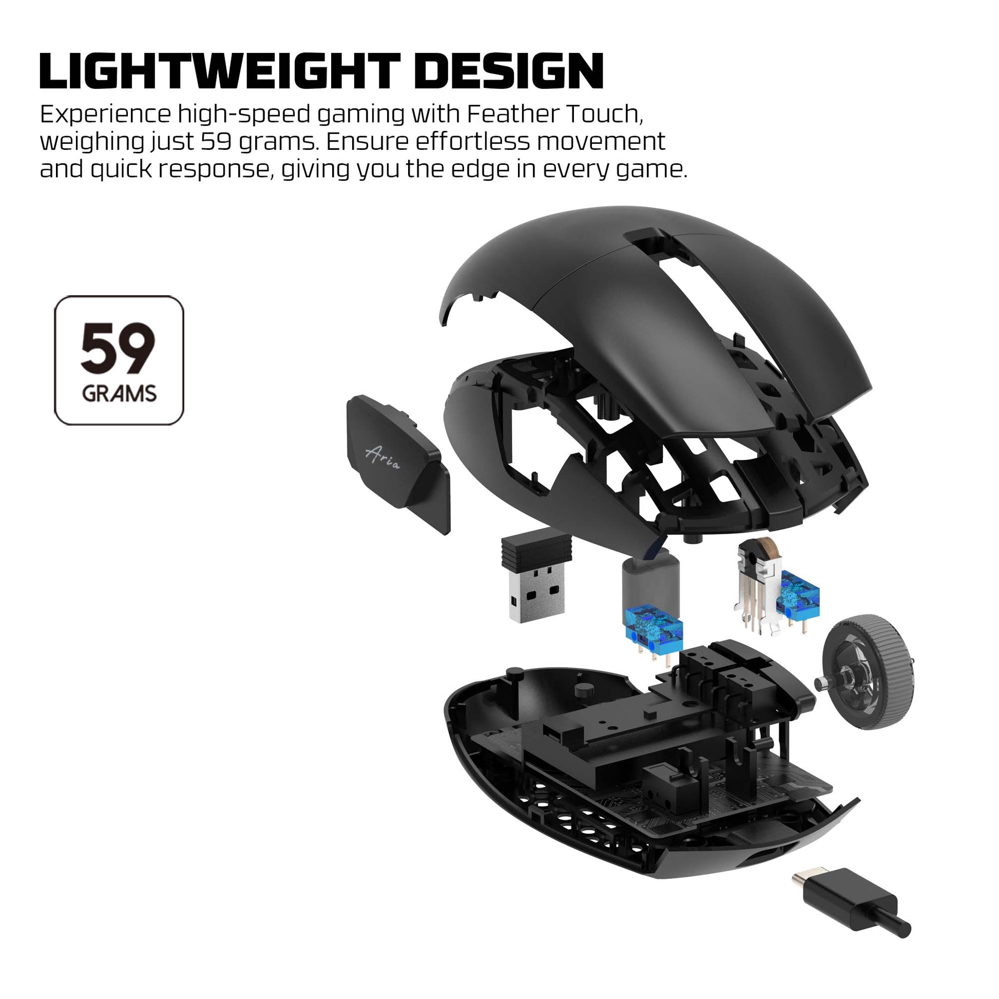 FANTECH ARIA XD7E WIRELESS GAMING MOUSE White Mouse