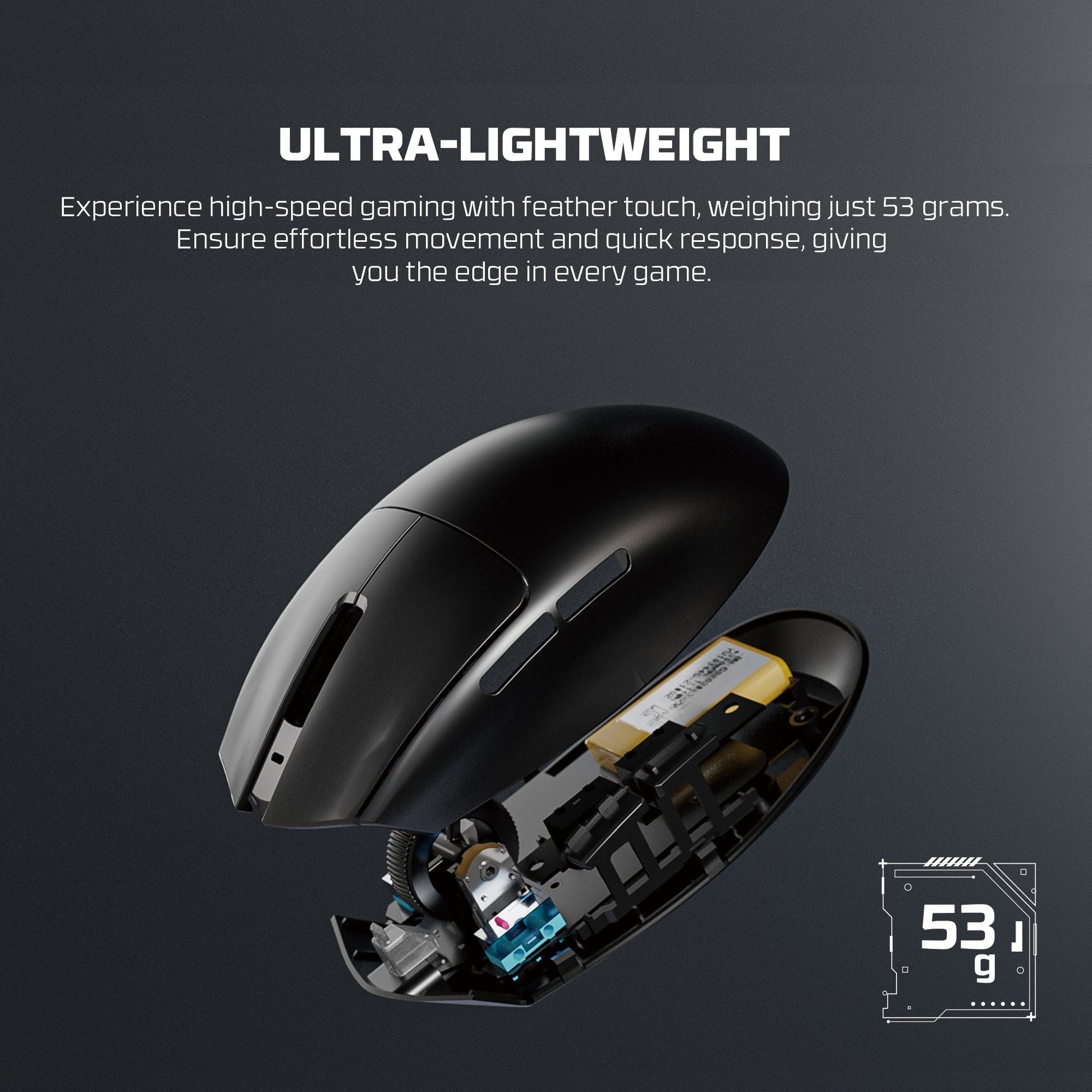 FANTECH ARIA XD7V2 Wireless Gaming Mouse 53g Ultra Lightweight HUANO Switches