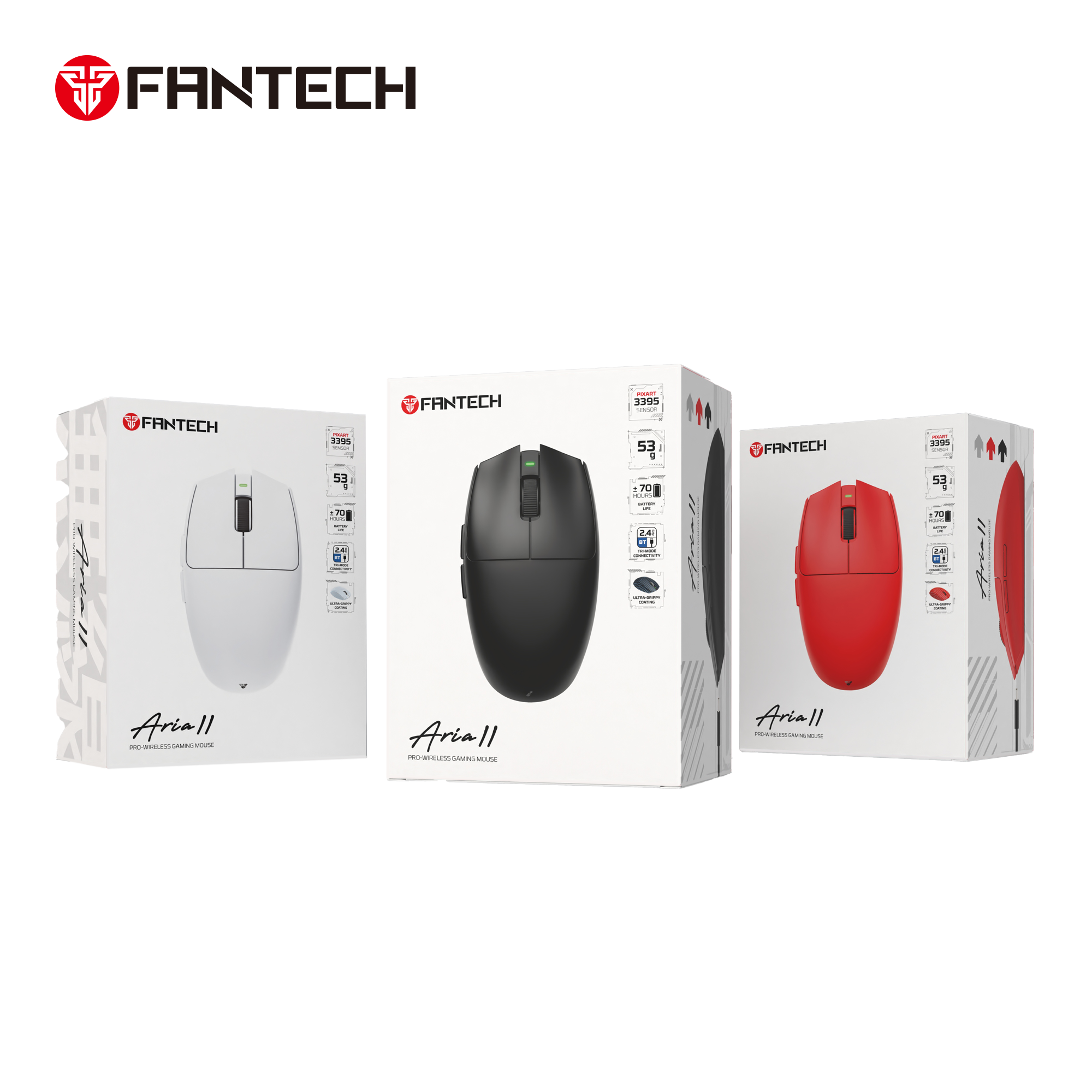 FANTECH ARIA XD7V2 Wireless Gaming Mouse 53g Ultra Lightweight HUANO Switches