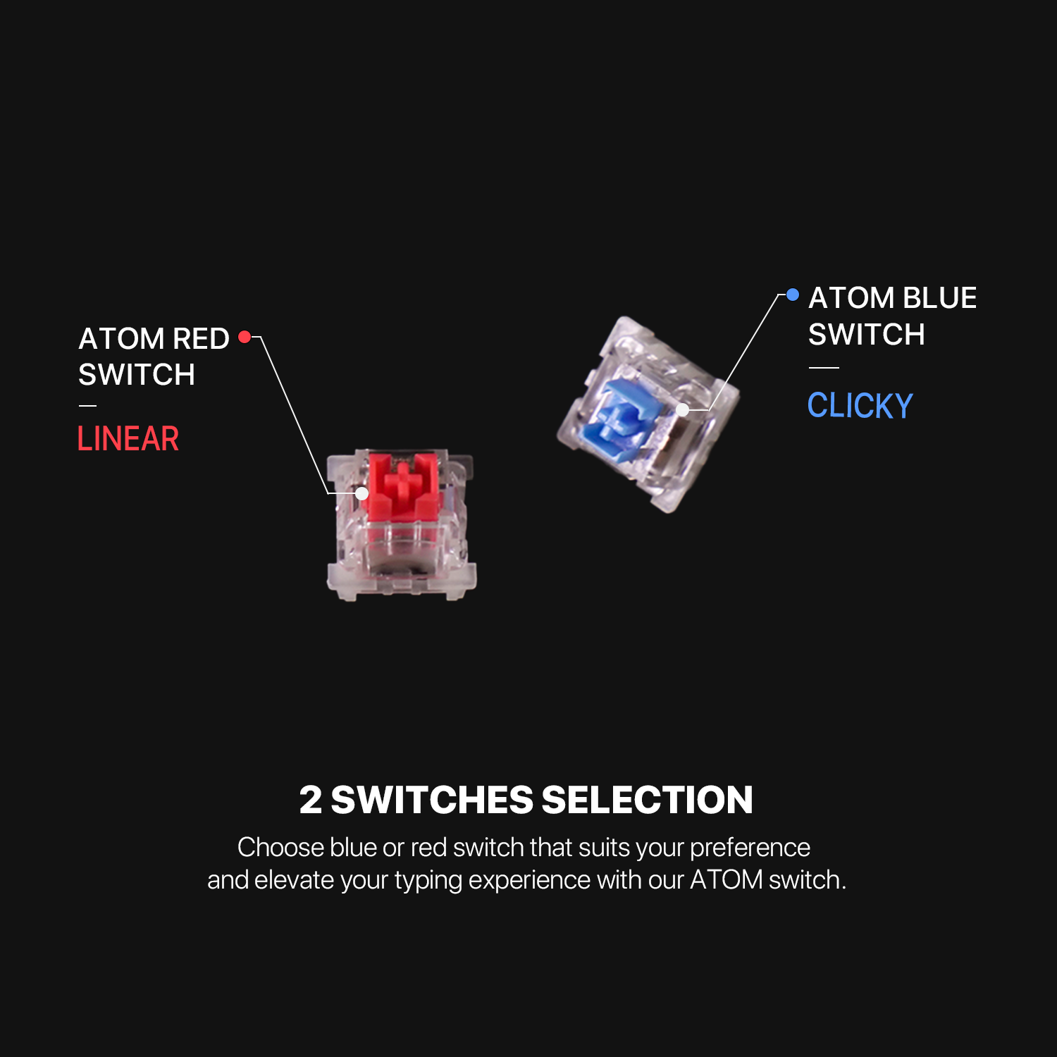 Fantech ATOM TKL MK876v2 Double Injection Keycaps Mechanical Keyboard Keyboard