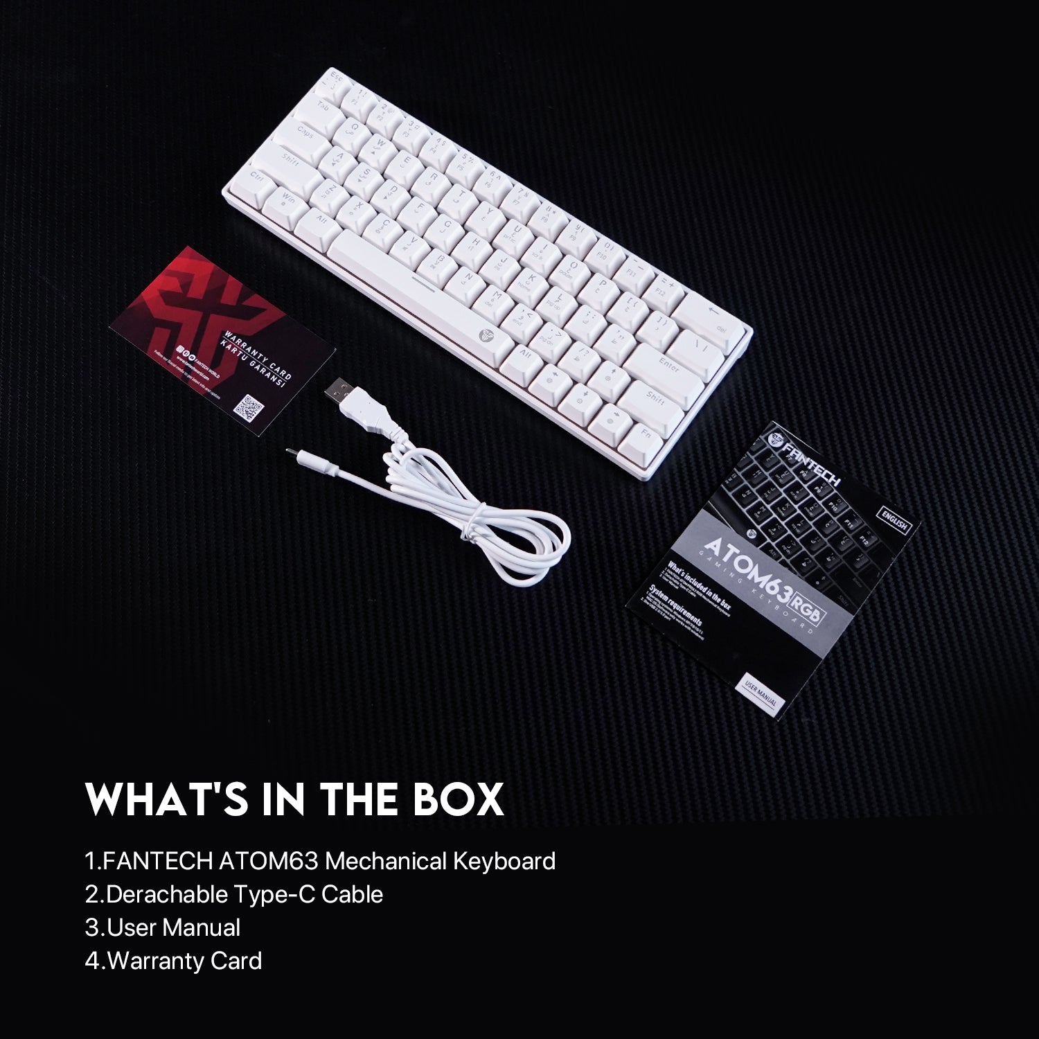 Fantech Atom63 MK859 Mechanical Gaming Keyboard Arabic/English Keyboard