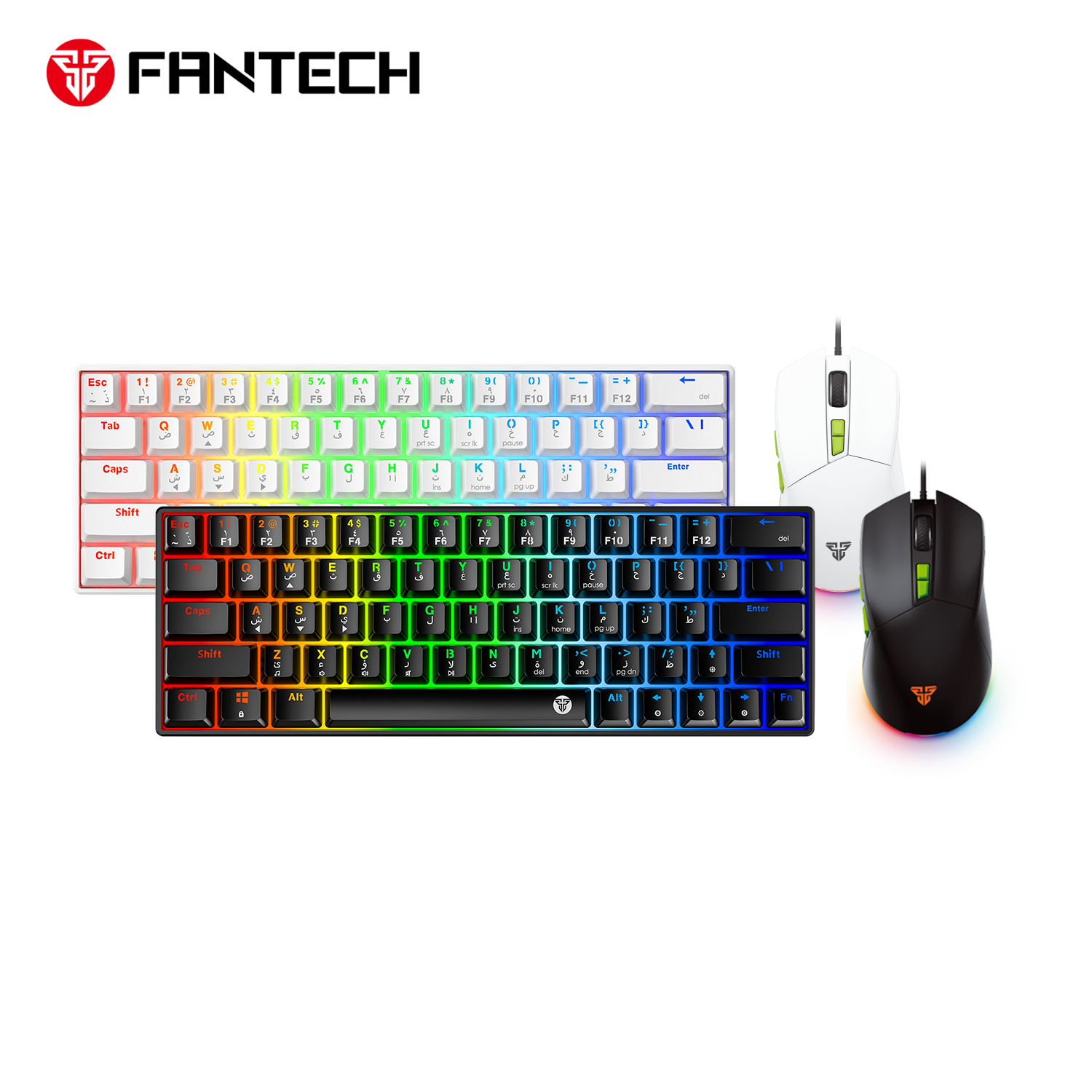 Fantech Atom63 MK859c Mechanical Gaming Keyboard & Mouse Arabic/English Bundle