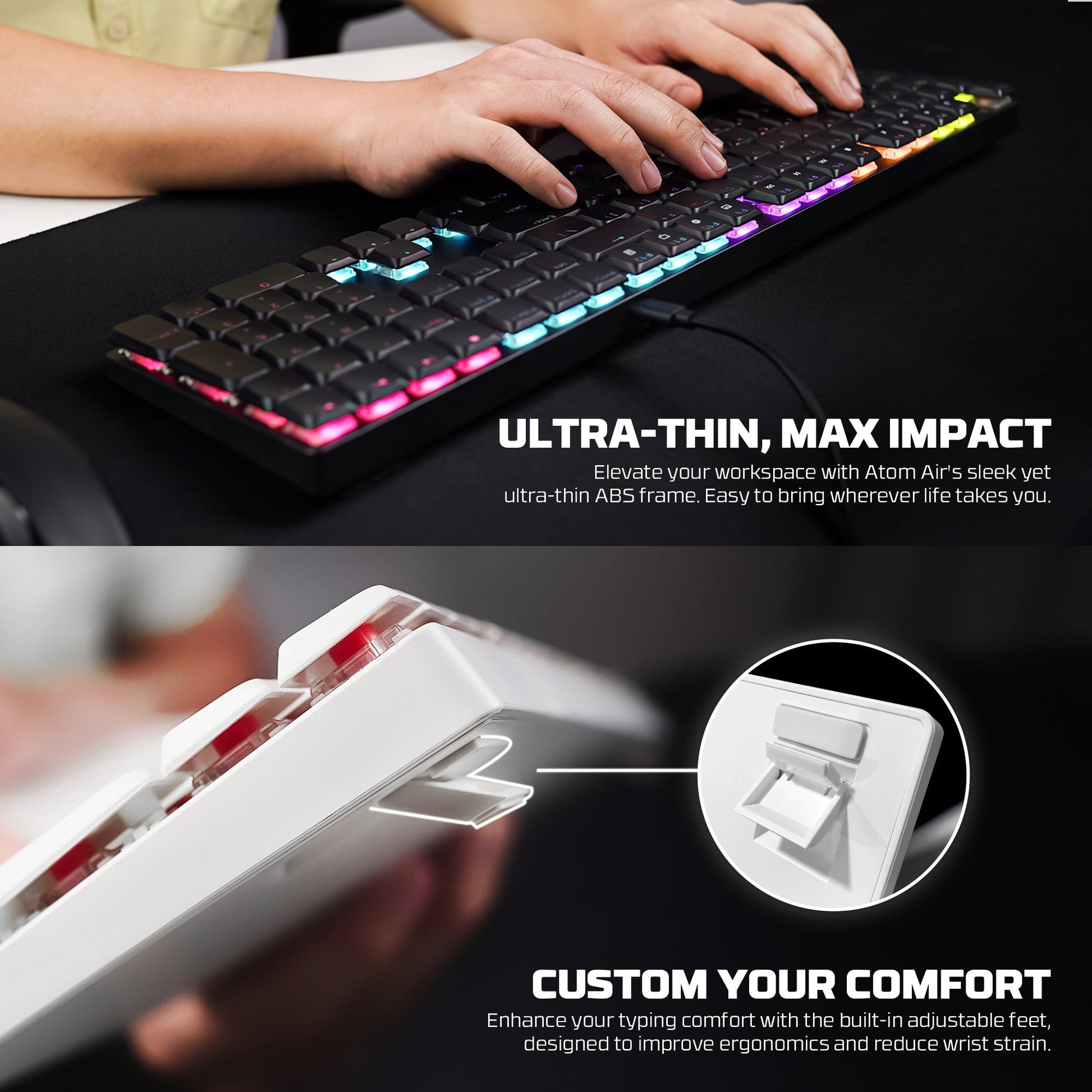 FANTECH ATOMAIR108 MK314 MECHANICAL KEYBOARD LOW PROFILE Keyboard