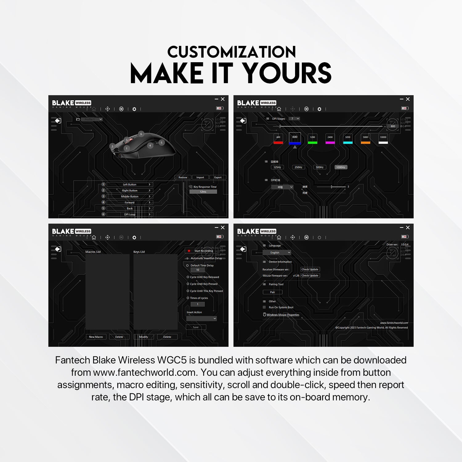 Fantech Blake WGC5 Wireless Gaming Mouse Mouse