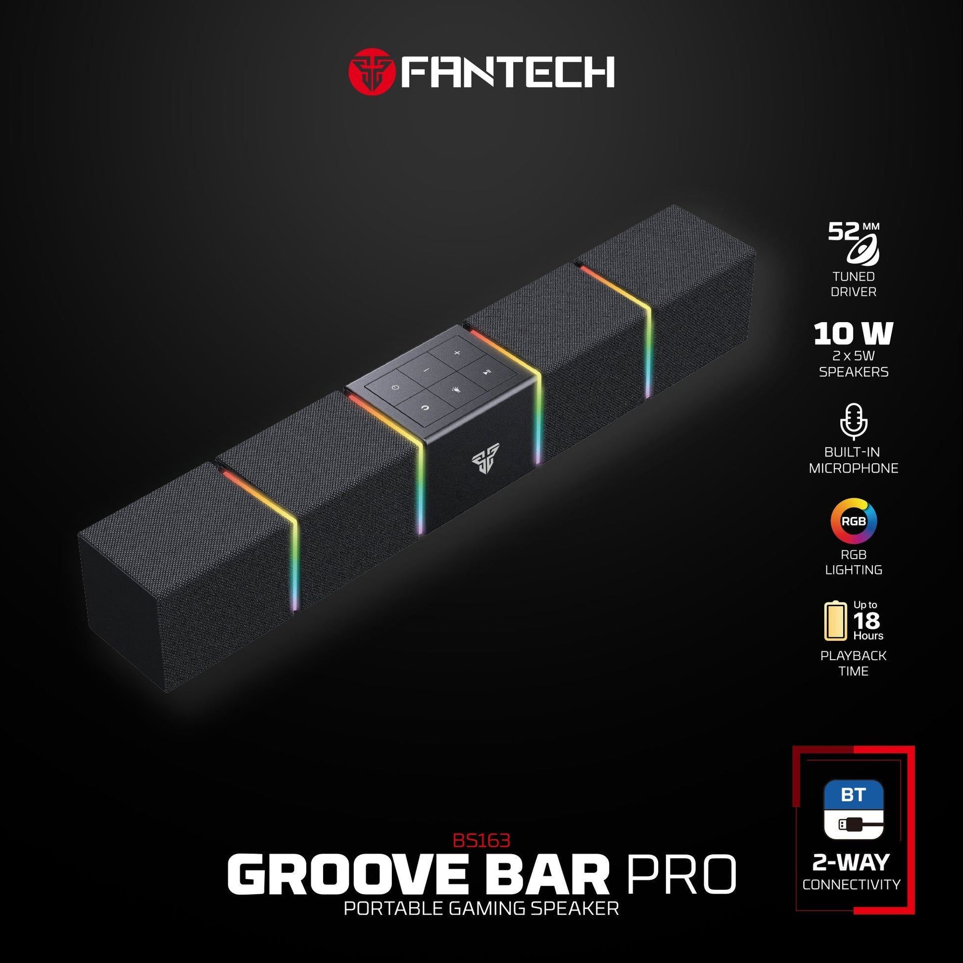 Fantech Bluetooth Speaker Groove Bar Pro Bs163 - Audio | Speakers