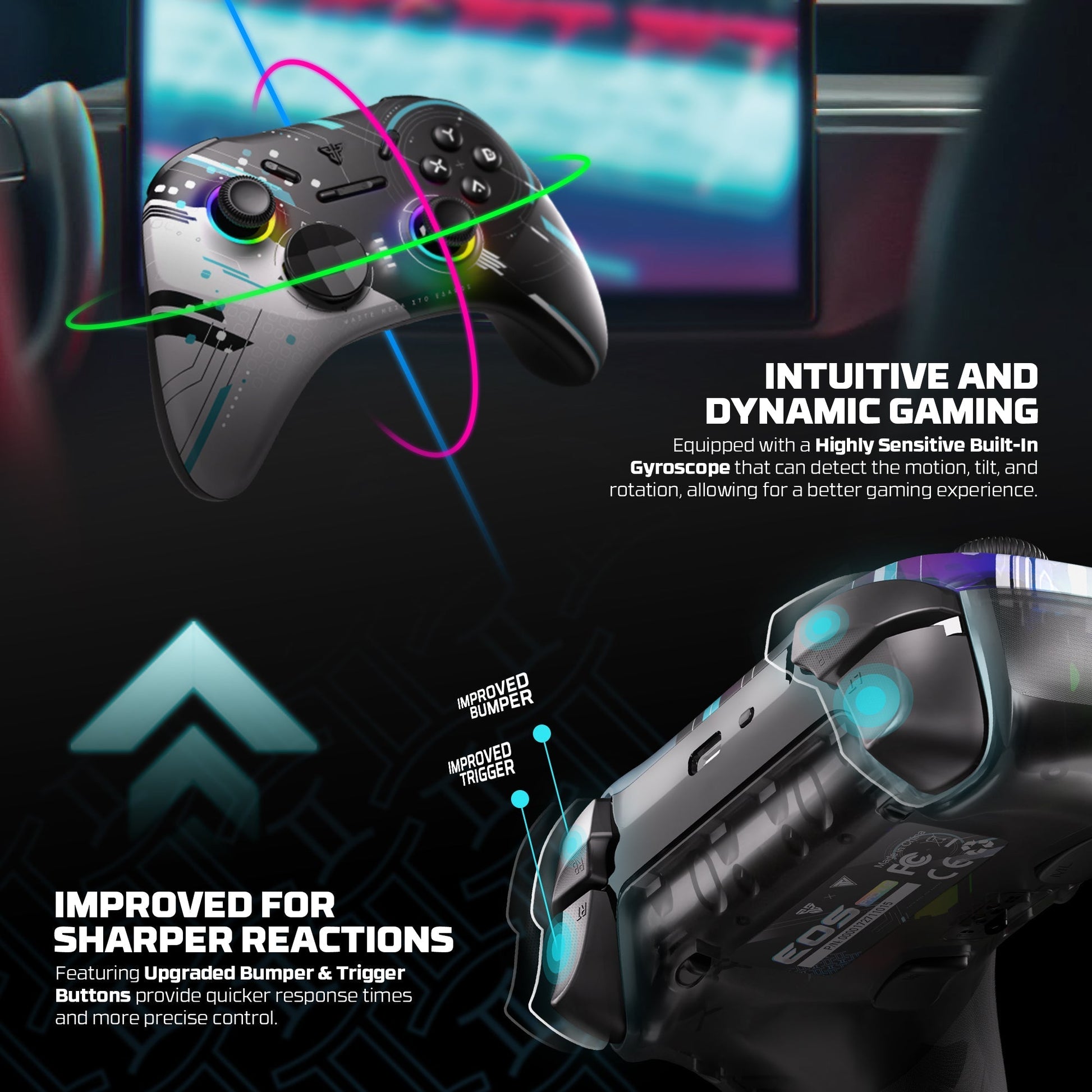 FANTECH EOS PRO II WGP15 V2 WIRELESS GAMEPAD GEMINUS BLACK Console