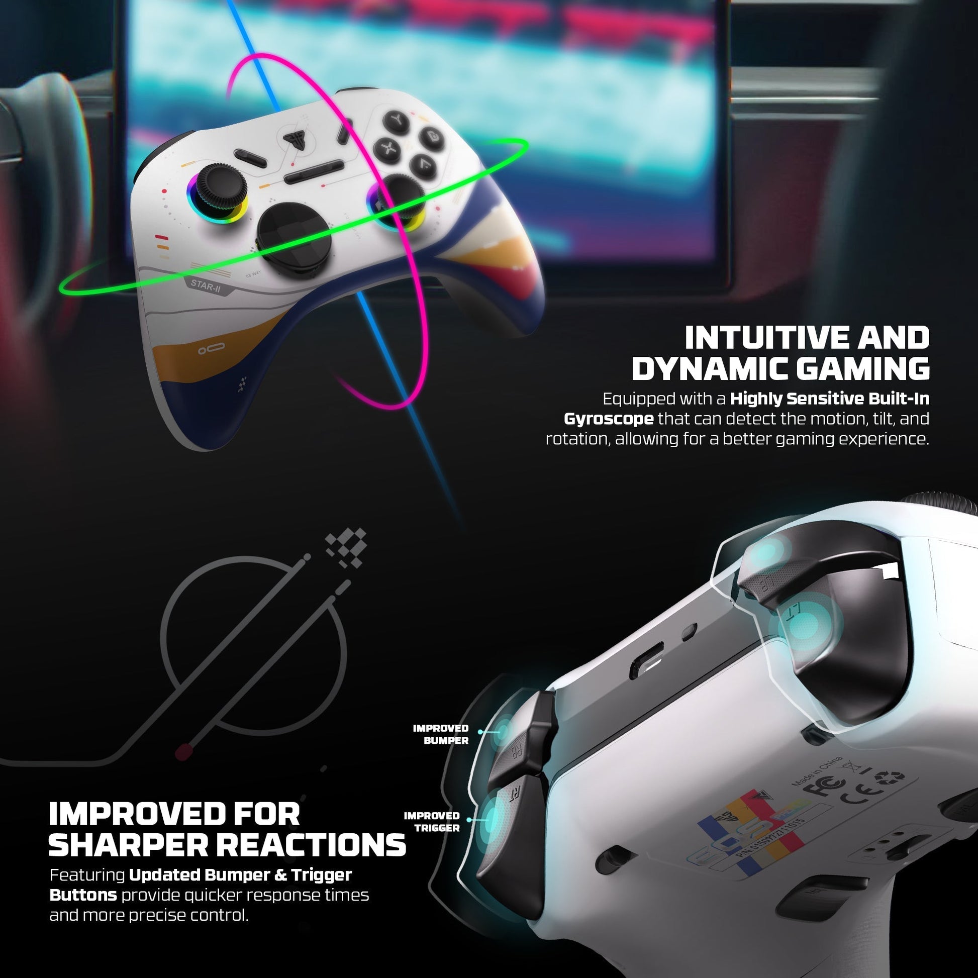 FANTECH EOS PRO II WGP15 V2 WIRELESS GAMEPAD GEMINUS BLACK Console