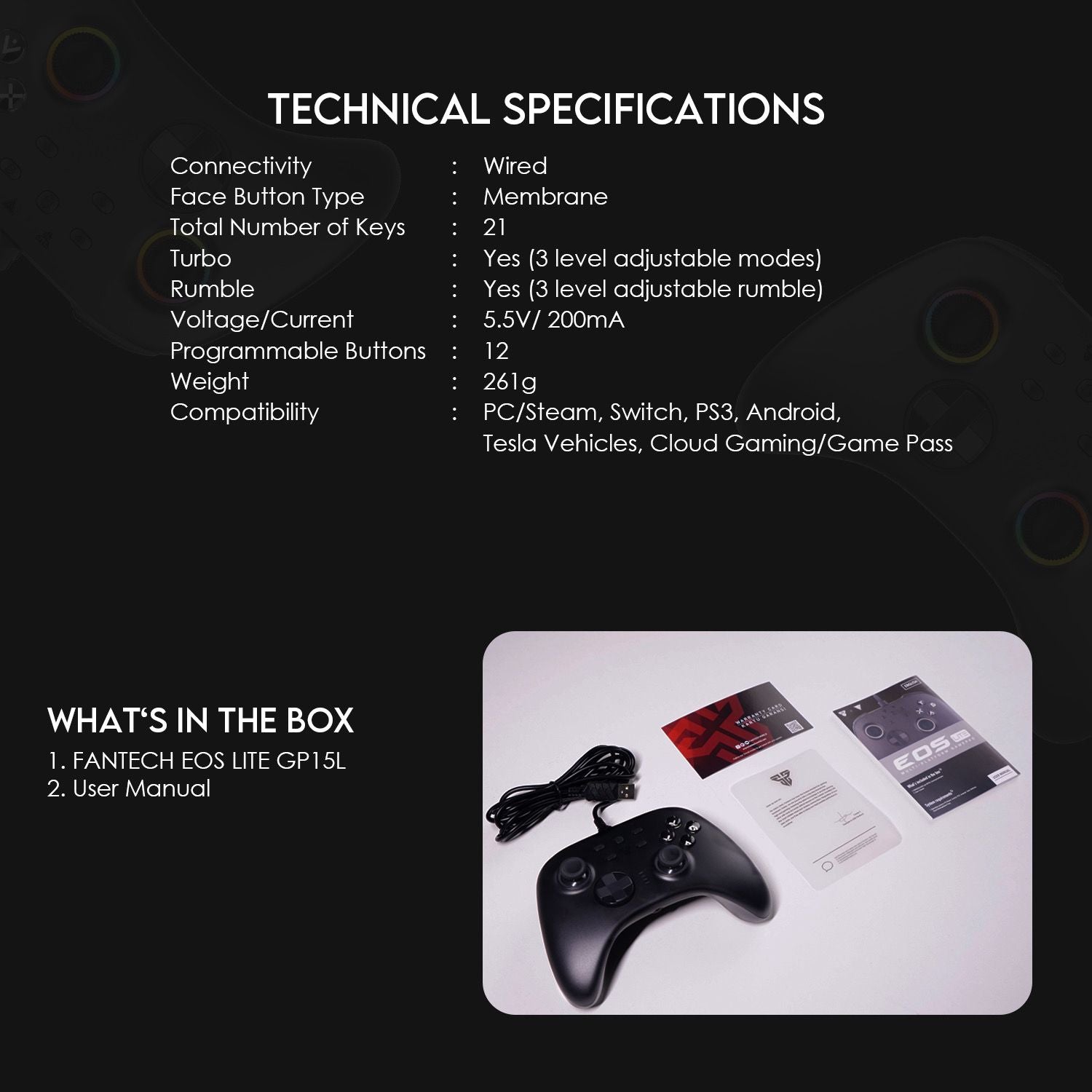 FANTECH GP15L EOS LITE ORION Controller Console