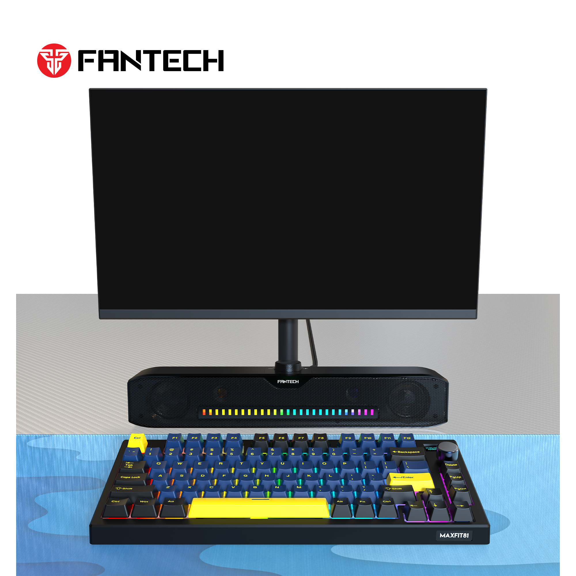 FANTECH GS303 GROOVE BAR DUAL MODE RGB LIGHTING GAMING SPEAKER Speakers