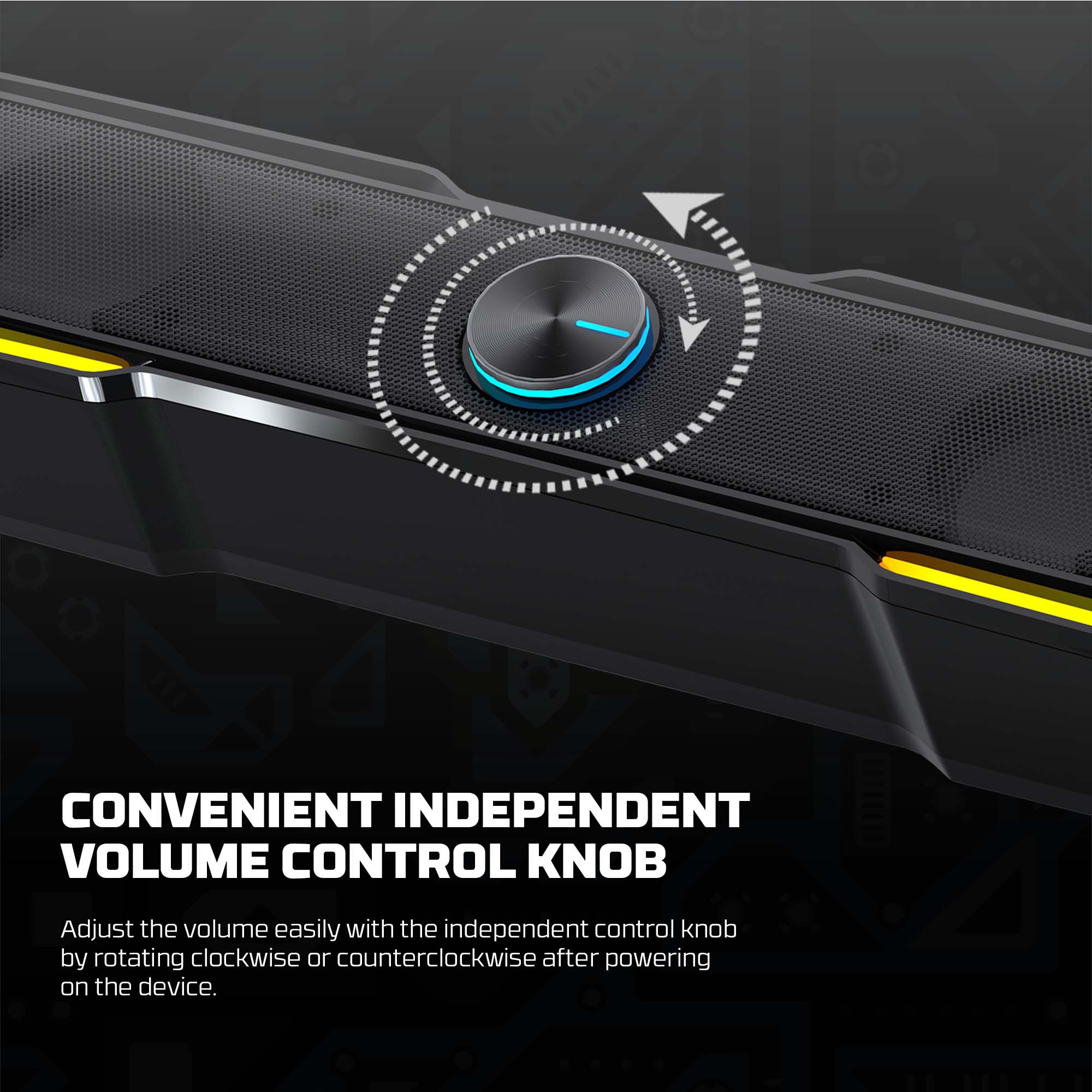 Fantech GS305 Bluetooth 5.3 Soundbar Dual mode RGB Lighting Gaming Speaker Audio