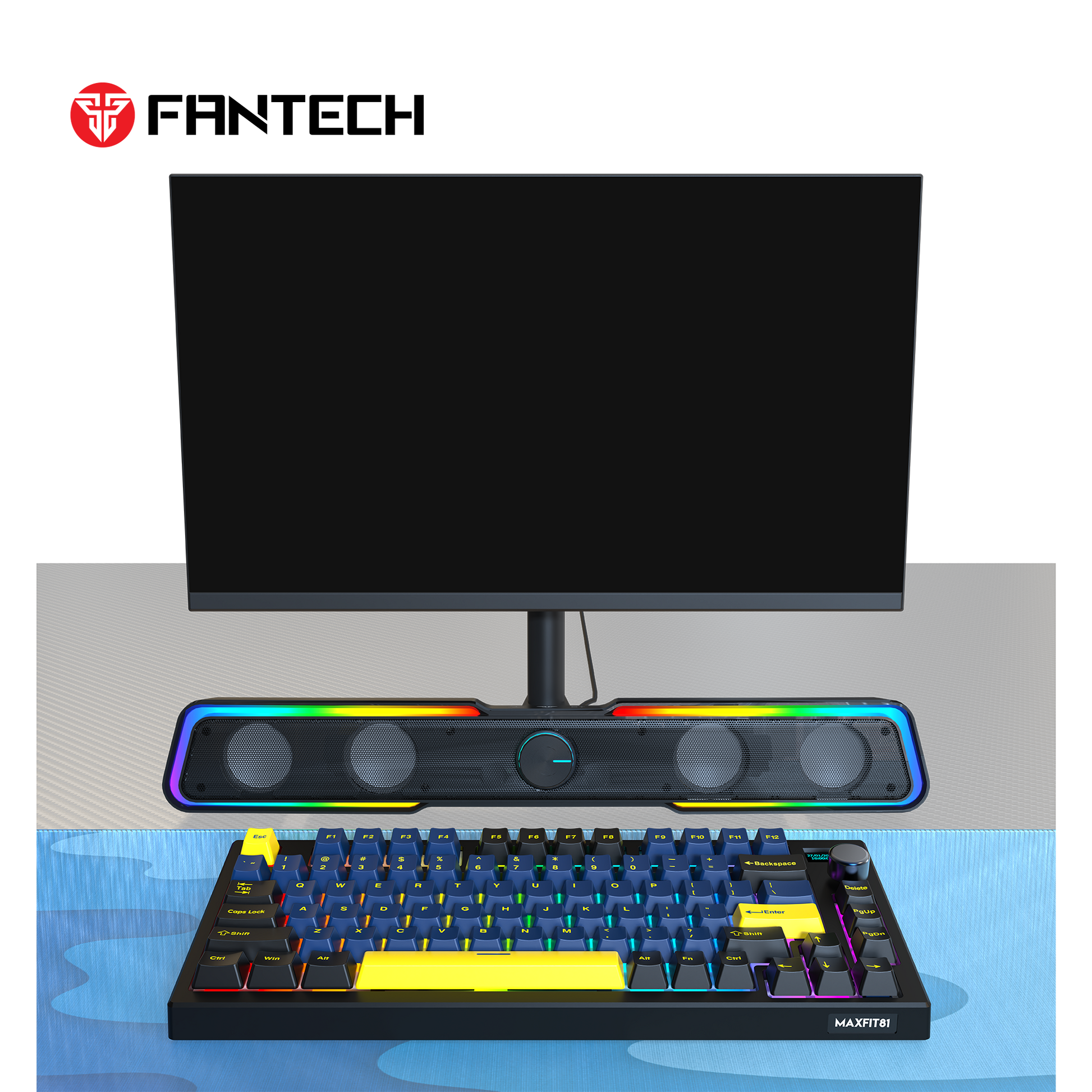 Fantech GS305 Bluetooth 5.3 Soundbar Dual mode RGB Lighting Gaming Speaker Audio