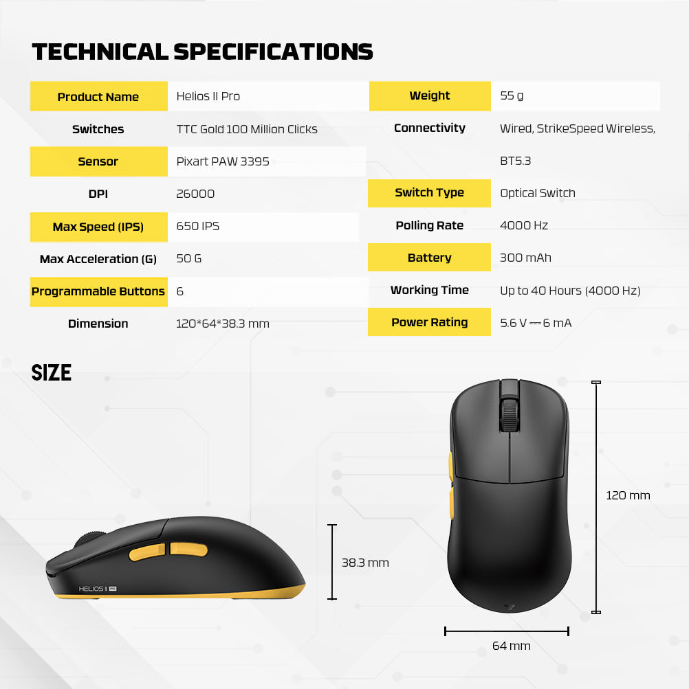 Fantech HELIOS II VD3V3 PRO 4K Wireless Mouse