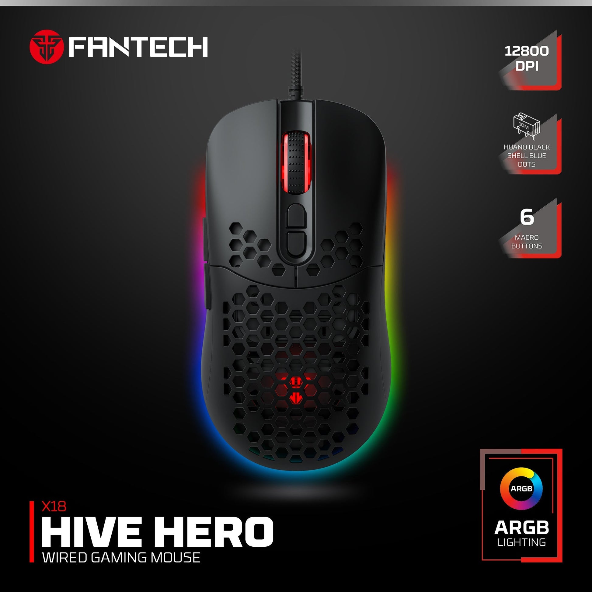 Fantech Hero Combo P53 Keyboard and Mouse and Headset and Mousepad + Stand Free